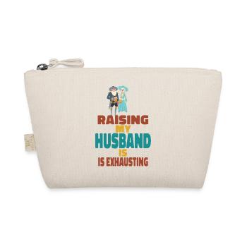 My husband's education is exhausting - Organic Pouch - nature - Front