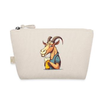 Funny beer drinker, the billy goat - Organic Pouch - nature - Front