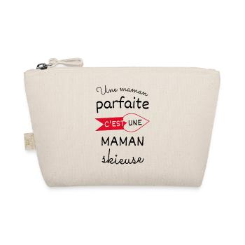 Une maman parfaite c est une maman skieuse - Trousse biologique - nature - Devant