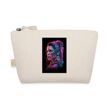 Futuristische Cyberpunk und Synthwave Femme Fatale - Bio-Täschchen - Natur - Vorne