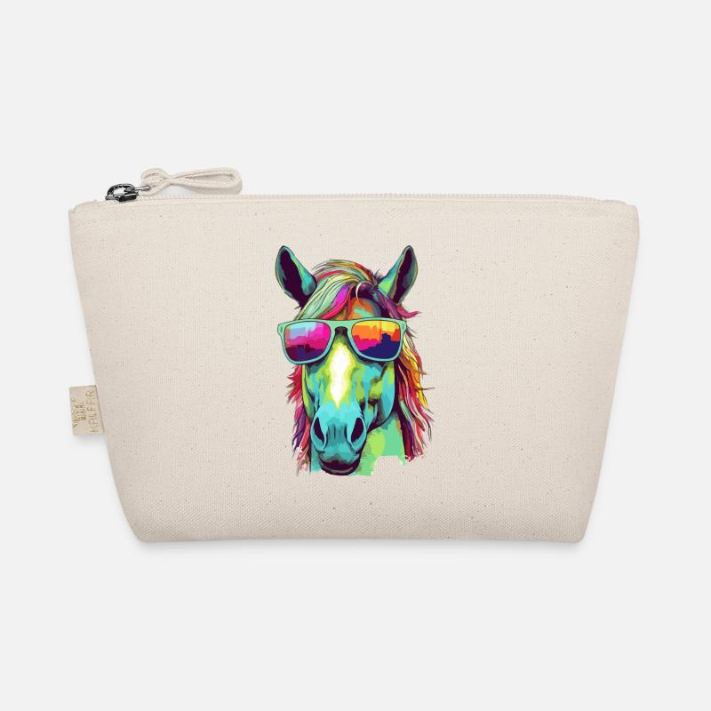 Eto das bebrillte Pferd Bio-Täschchen