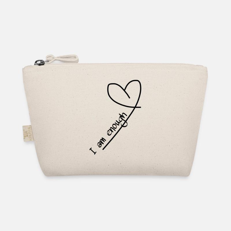 I Am Enough with Heart Organic Pouch