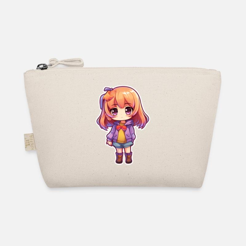 Süßes Manga Mädchen Bio-Täschchen