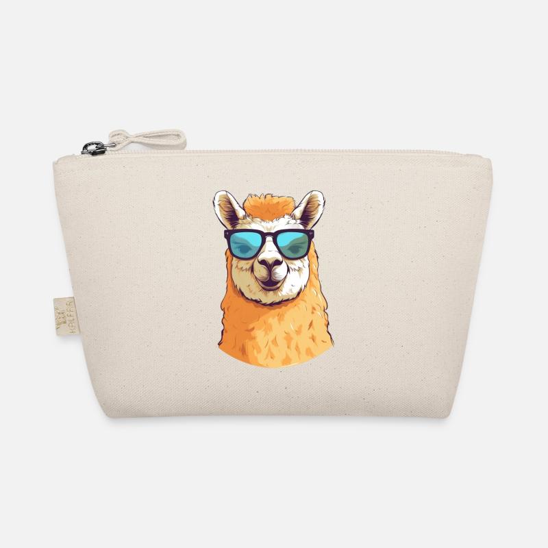 Alpaca with sunglasses Organic Pouch