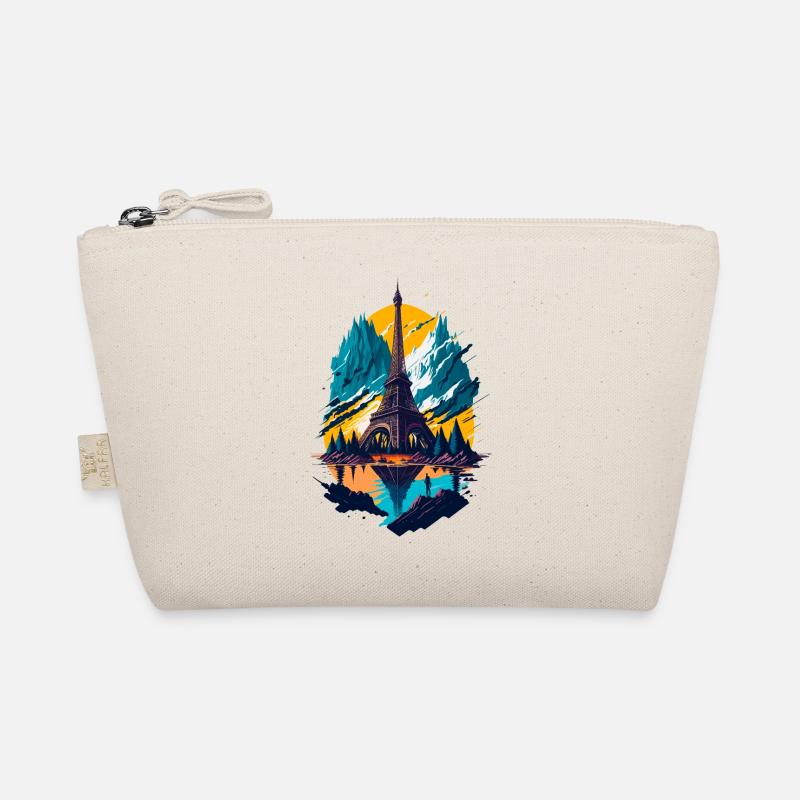 Abstract Tower of Paris Organic Pouch