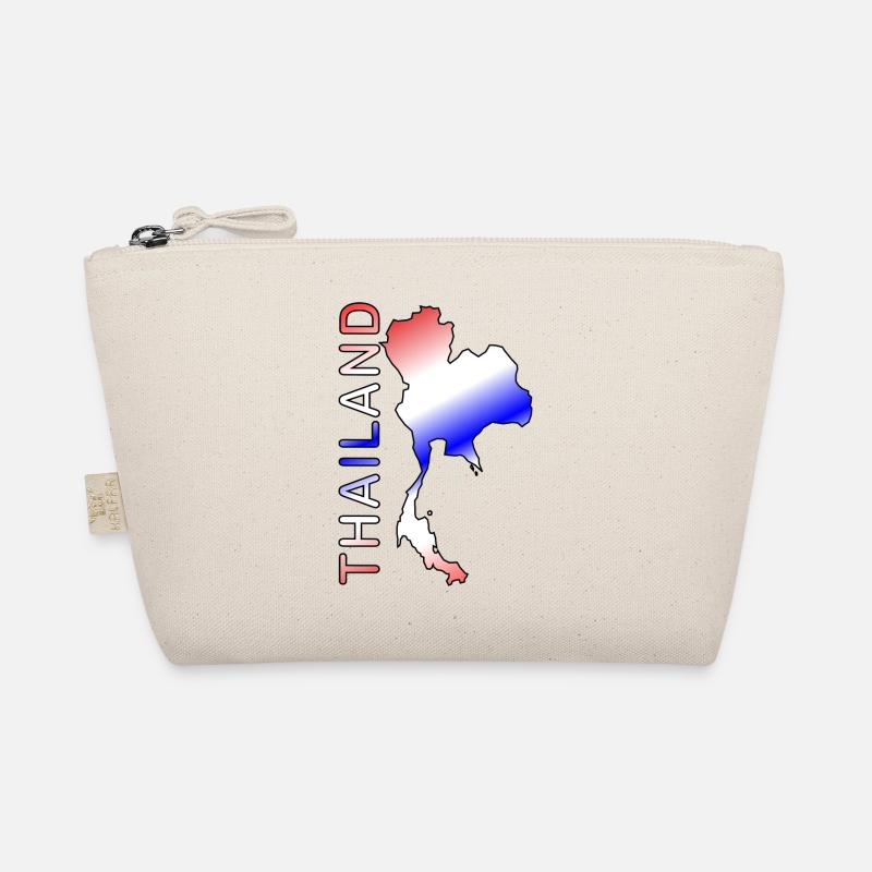 Thailand Map Font Organic Pouch