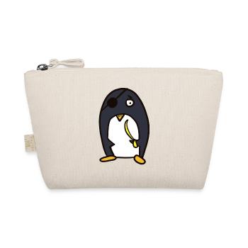 Pirat - lustiger Pinguin - Bio-Täschchen - Natur - Vorne