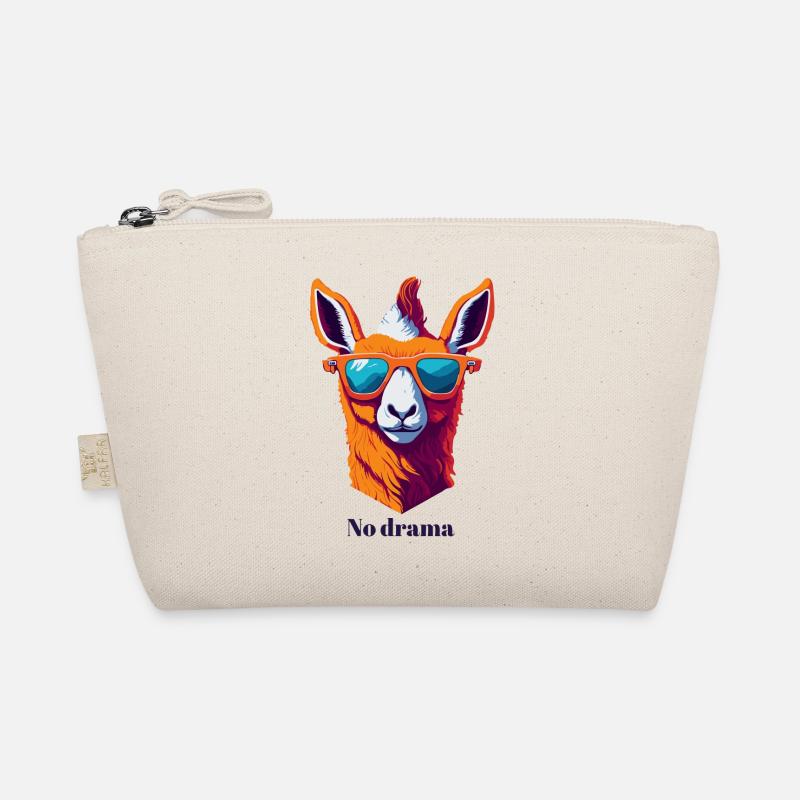 Retro Lama Vibes - Bio-Täschchen - Natur