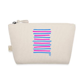 Sprayed graffiti lines, printing color freely selectable - Organic Pouch - nature - Front