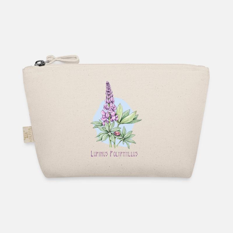 Lupin, permanent botanical drawing Organic Pouch