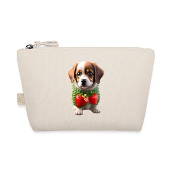Hund mit Erdbeeren - Bio-Täschchen - Natur - Vorne