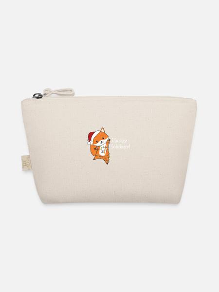 Fox Christmas Snow Winter Animals Foxes - Organic Pouch - nature - Front