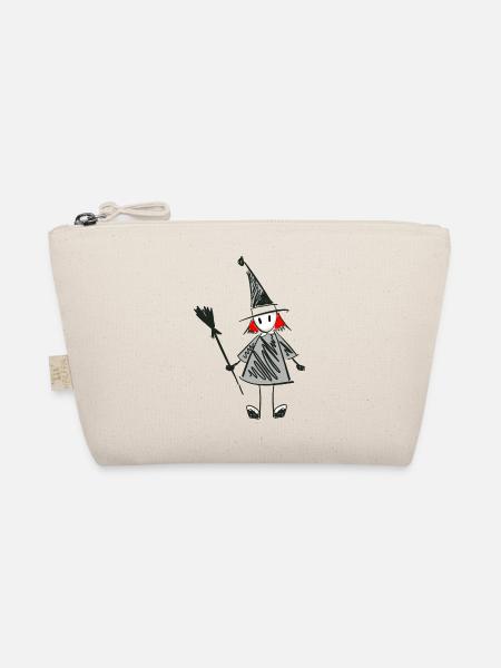 stylized witch design - Organic Pouch - nature - Front