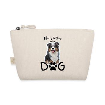 Life is Better with a Dog - Bio-Täschchen - Natur - Vorne