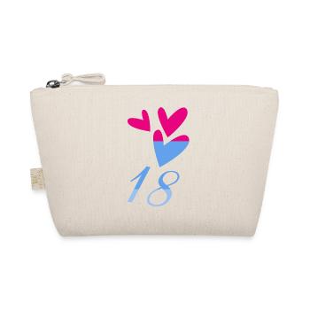 18. 18 YEARS OLD. 18th ANNIVERSARY. BIRTHDAY 18 YEARS. - Organic Pouch - nature - Front
