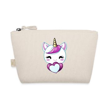 Einhorn Fabeltier Mädchen Einhörner Unicorn - Bio-Täschchen - Natur - Vorne