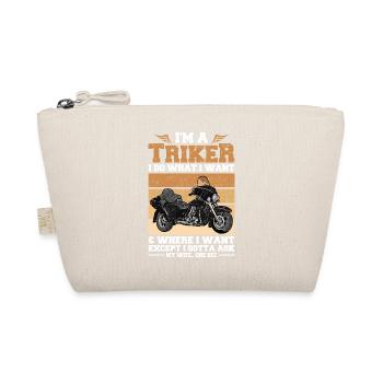 Geschenke für Triker | Trike Motorrad Trikes Humor - Bio-Täschchen - Natur - Vorne