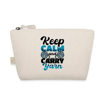 Keep calm and carry yarn - Bio-Täschchen - Natur - Vorne