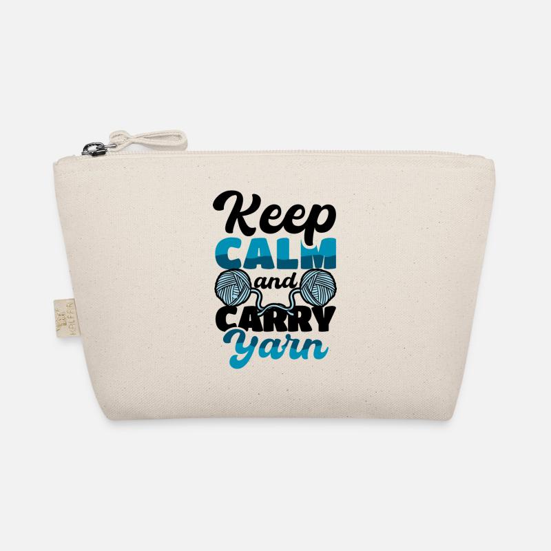 Keep calm and carry yarn Bio-Täschchen