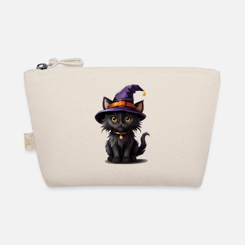 Helloween Pumpkin Cat Organic Pouch