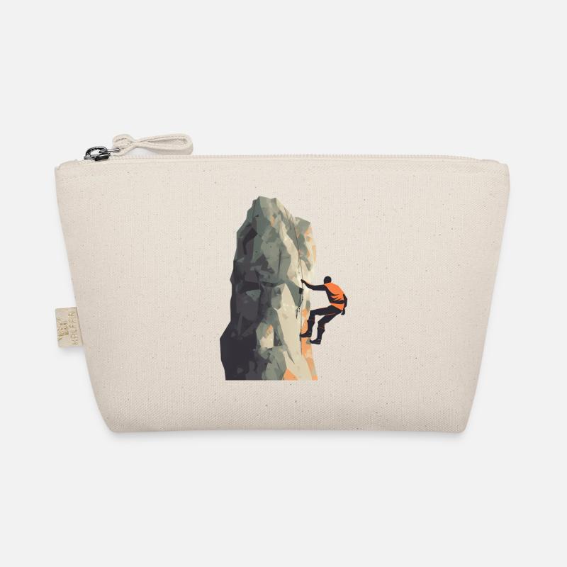 Climber on the rock face Organic Pouch