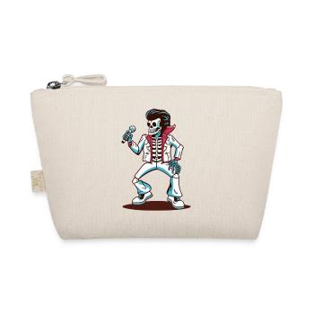 Skeleton Singer on Stage - Organic Pouch - nature - Front
