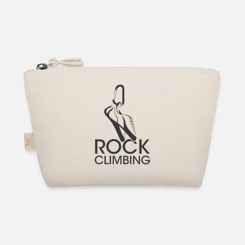 Rock Climbing Kletterer Symbol Kletterschuhe icon - Bio-Täschchen - Natur