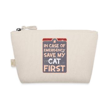 In case of emergency save my cat first. - Organic Pouch - nature - Front