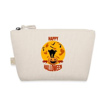 Joyeux Halloween Chat Lune Citrouille - Trousse biologique - nature - Devant