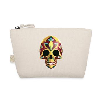 Calavera - Colorful Skull - Organic Pouch - nature - Front