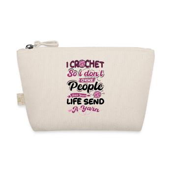 I crochet so I don't choke people - Bio-Täschchen - Natur - Vorne