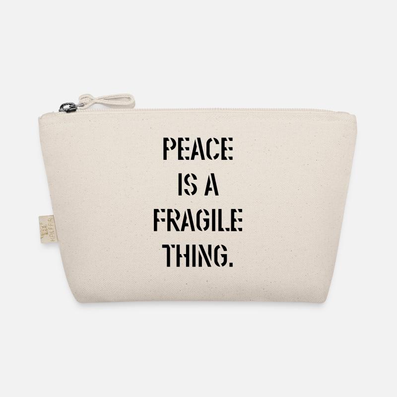 Peace vs. War statement pacifism stencil Organic Pouch