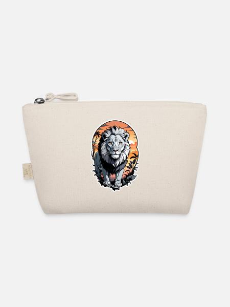 Lion, Lion Cub and Jungle - Organic Pouch - nature - Front