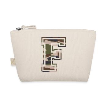 F, Monogram, Camouflage Green-Brown - Organic Pouch - nature - Front