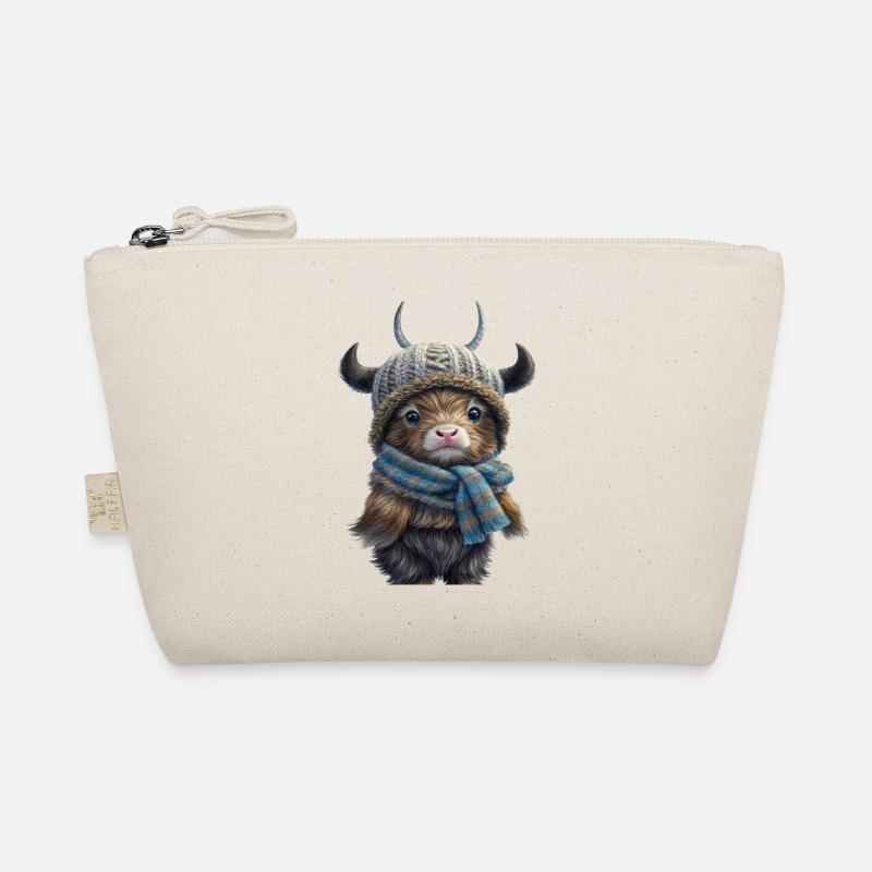 Cute Scottish Highlander Organic Pouch