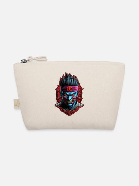 Samurai Warrior - Japan - Demon - Organic Pouch - nature - Front