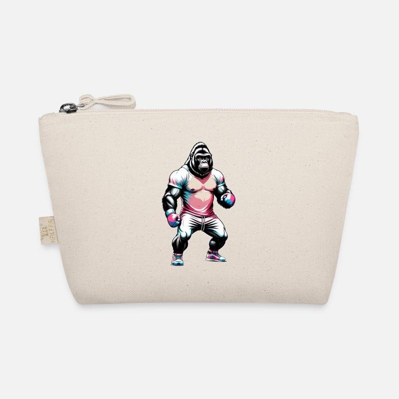 Boxing Gorilla Boxer - Organic Pouch - nature