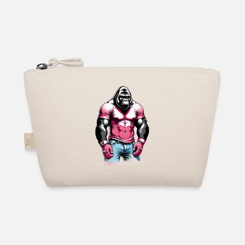 Gorilla Boxer Boxing - Organic Pouch - nature