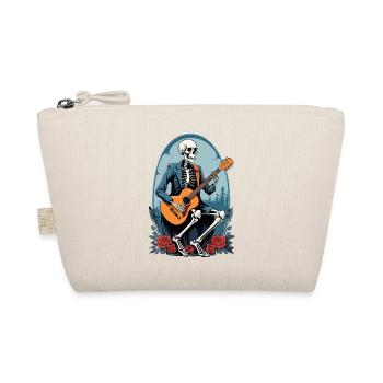 Skeleton Playing Guitar - Organic Pouch - nature - Front