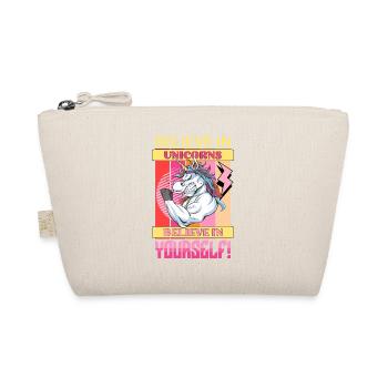 Unicorn Faith Motivation Positive Success Magic - Organic Pouch - nature - Front