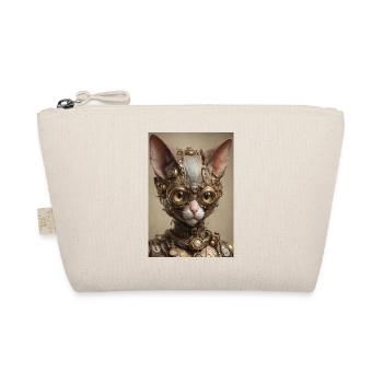 Cyber Punk Cat Sphinx - Organic Pouch - nature - Front