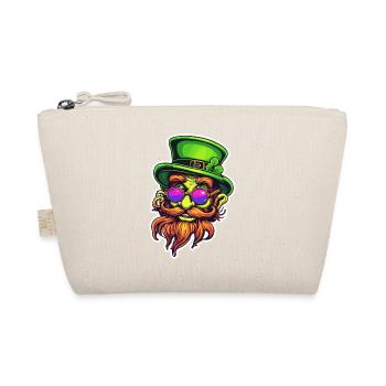 Leprechaun / Kobold / grün / Ginger / Irland - Bio-Täschchen - Natur - Vorne
