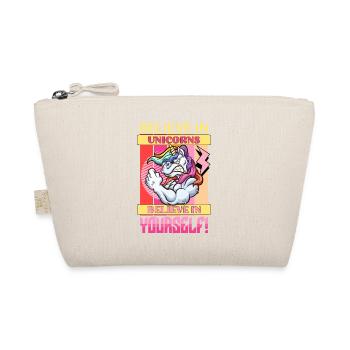 Unicorn Faith Motivation Positive Success Magic - Organic Pouch - nature - Front