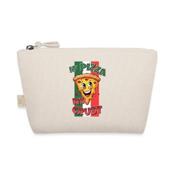 In Pizza We Crust Pizza Slice Face Laughs Funny - Organic Pouch - nature - Front
