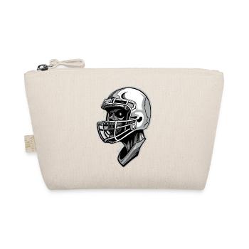 American Football Skull - Organic Pouch - nature - Front