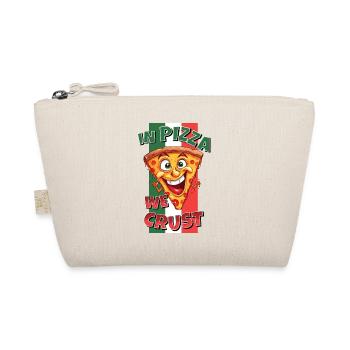 In Pizza We Crust Pizza Slice Face Laughs Funny - Organic Pouch - nature - Front