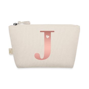 Buchstabe J Roségold - Bio-Täschchen - Natur - Vorne