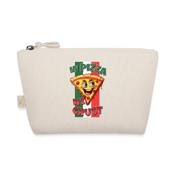 In Pizza We Crust Pizza Slice Face Laughs Funny - Organic Pouch - nature - Front