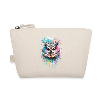 eule,graffiti,malerei,bunt, Aquarell - Bio-Täschchen - Natur - Vorne