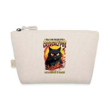 Cat Destroys Big City Angry Evil Art Modern - Organic Pouch - nature - Front